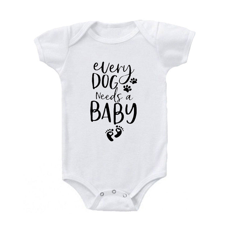 Baby Printed Cotton Romper – Unisex Short Sleeve Bodysuit