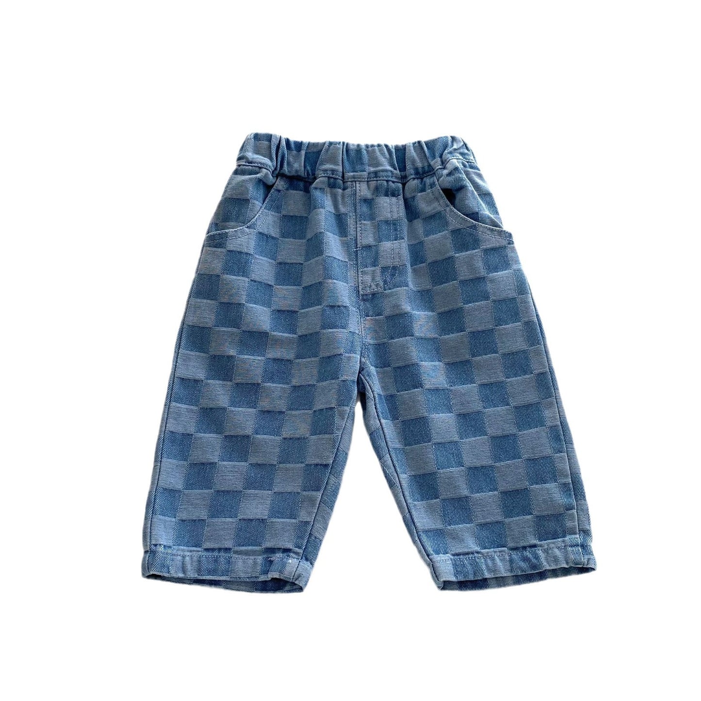 Boys’ Plaid Denim Pants