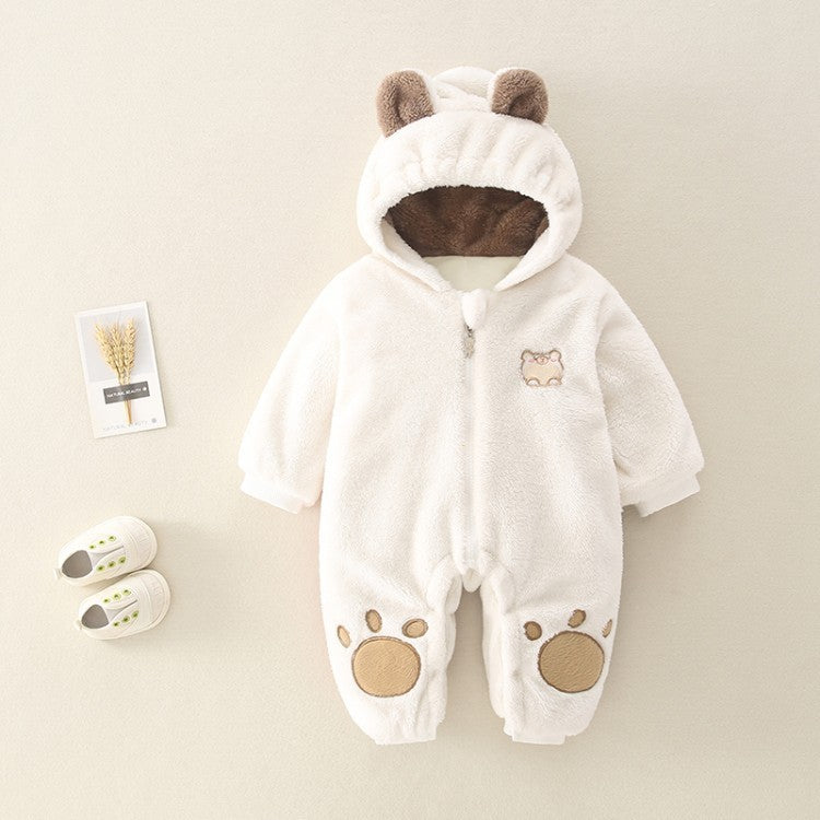 Newborn Winter Fleece Romper