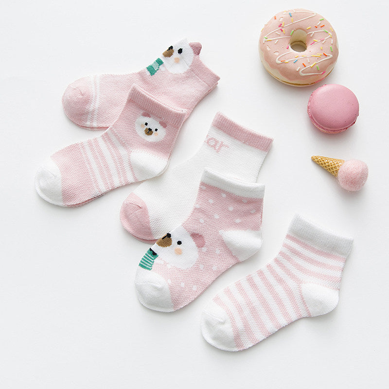 5-Pack Cute Animal Print Baby Socks