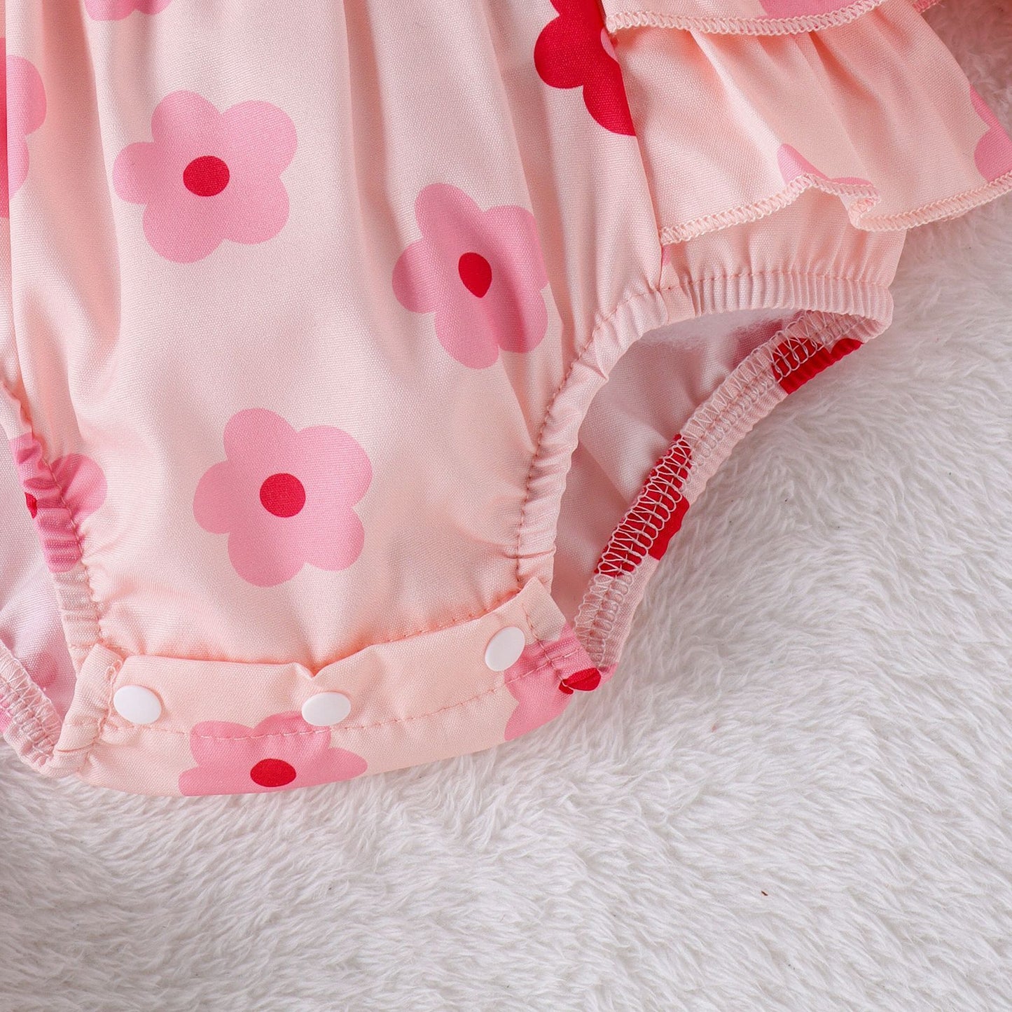 2-Piece Baby Girl Outfit - Romper Pants Bow Headdress Suit