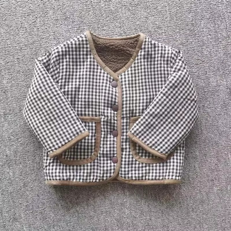 Baby & Toddler Reversible Plaid Teddy Jacket