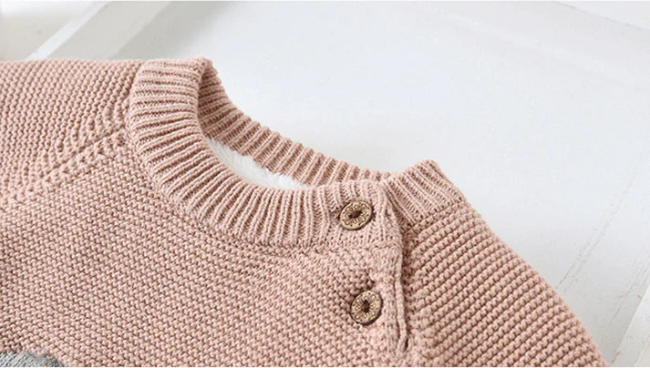 Horse Fleece-Lined Pullover Sweater