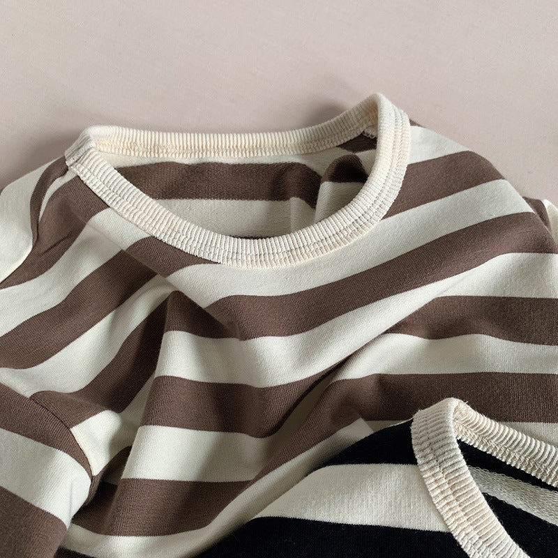 Kids’ Striped Cotton Long Sleeve T-Shirt – Casual Everyday Top