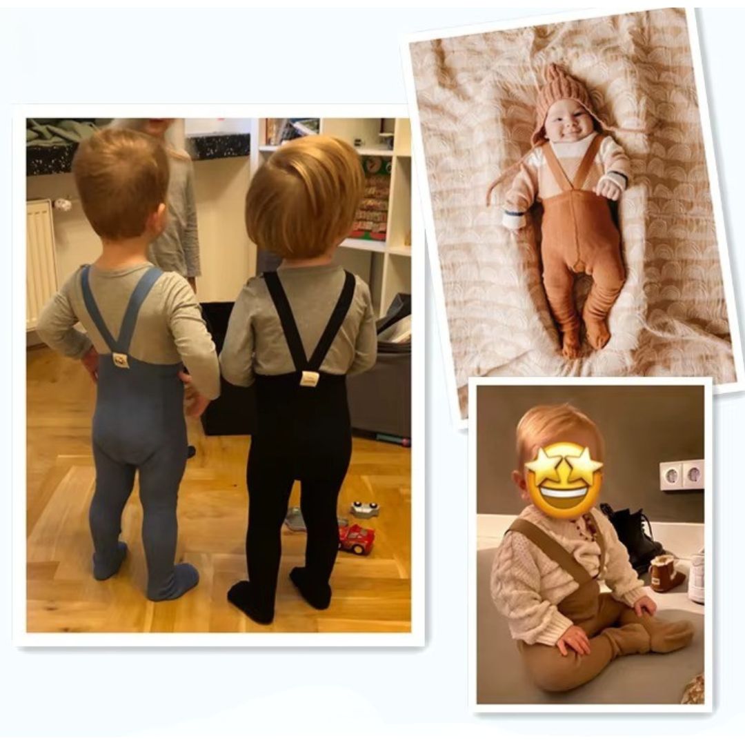 Ribbed Baby Strap Tights – Soft & Cozy Fit