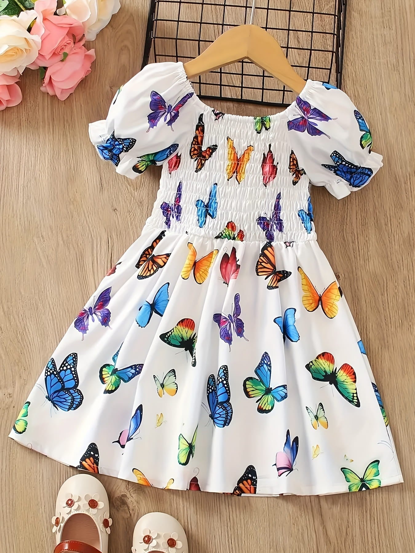 Girls Butterfly Summer Dress