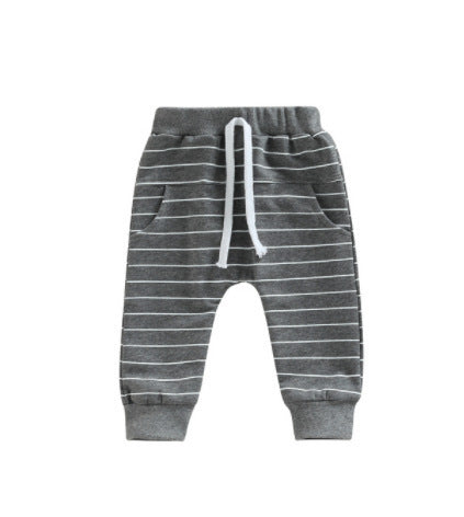 Children’s Striped Cotton Casual Jogger Pants