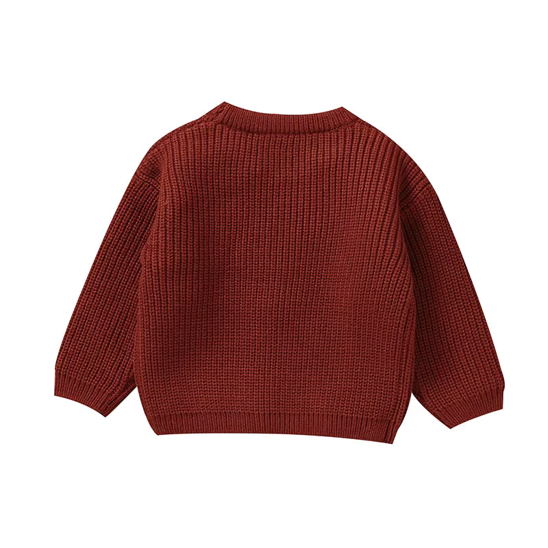 Baby & Toddler Reindeer Embroidered Knit Pullover