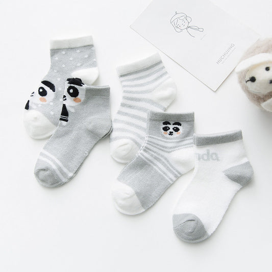 5-Pack Cute Animal Print Baby Socks