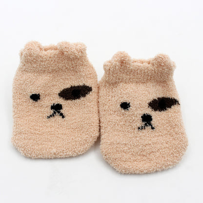 Plush Non-Slip Cartoon Baby Socks