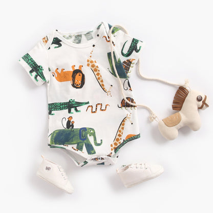 Cartoon Triangle Climbing Baby Romper – Unisex