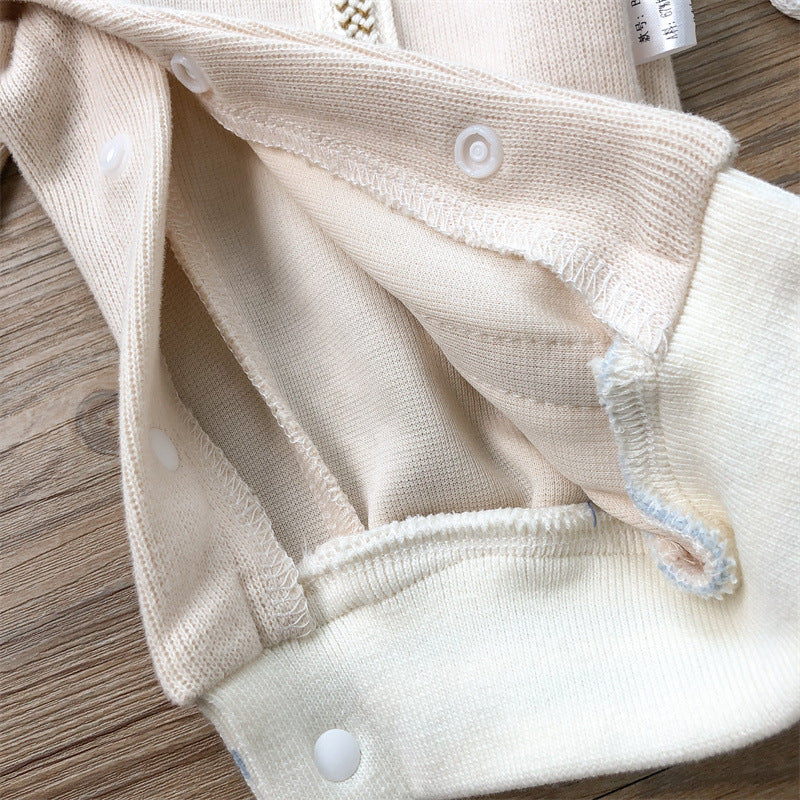 Baby Boy Long Sleeve Jumpsuit with Bowtie