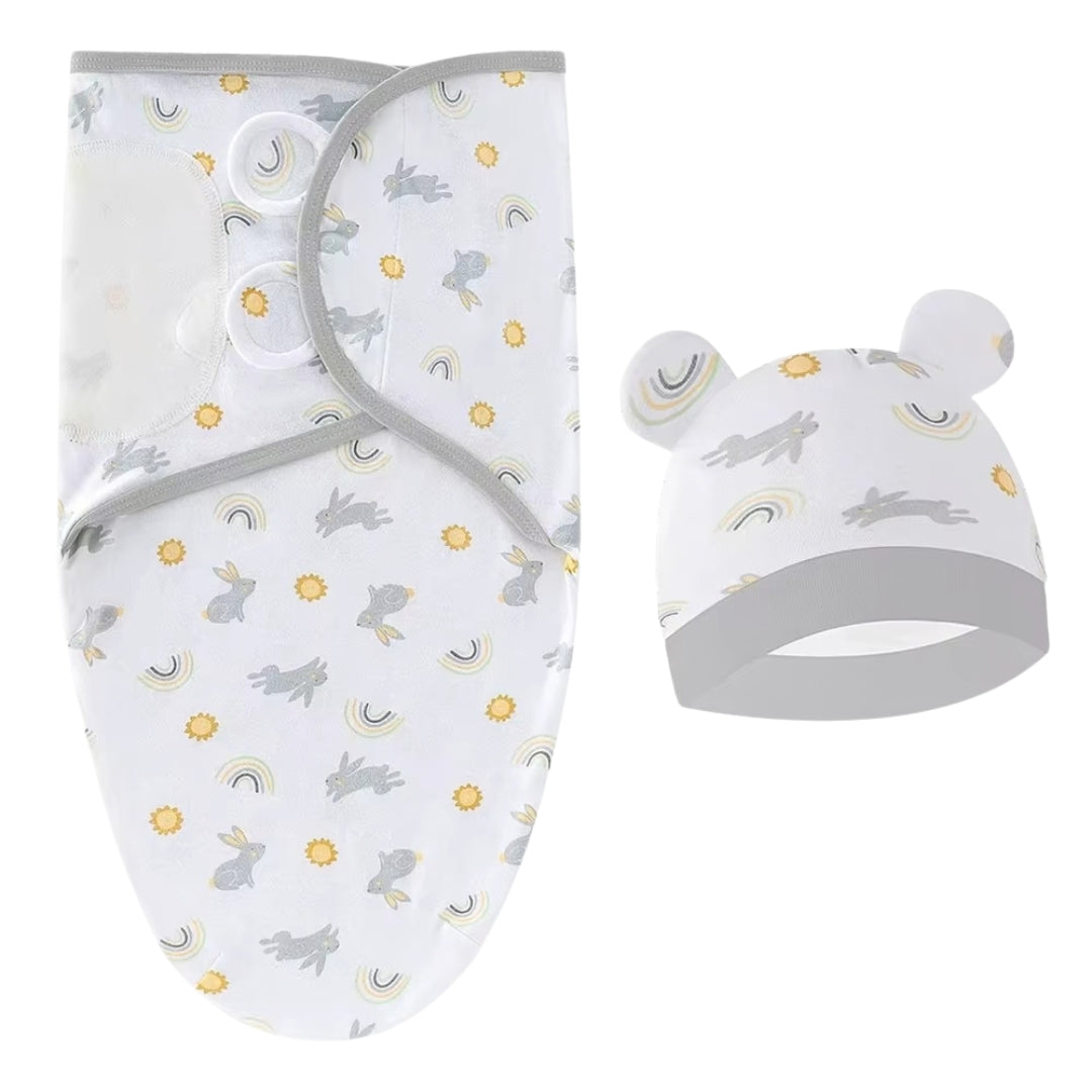 Baby Organic Swaddle Blanket/ Baby Wrap Set