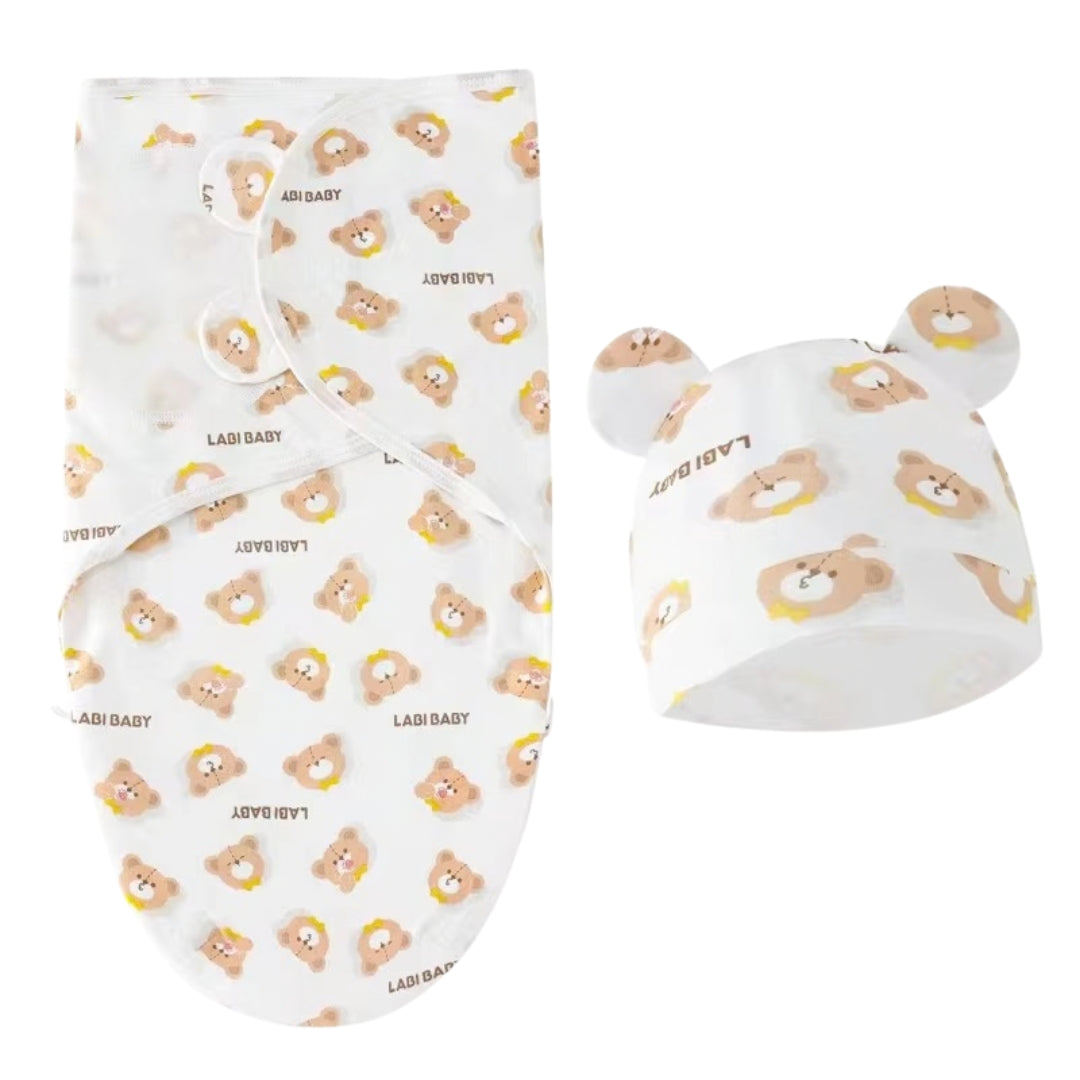 Baby Organic Swaddle Blanket/ Baby Wrap Set