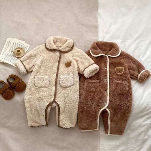 Ultra-Soft Baby Bear Fleece Jumpsuit