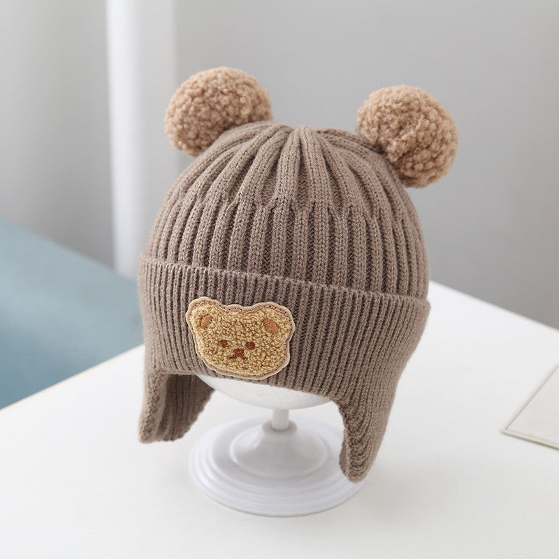 Baby Bear Ear Knit Beanie Hat