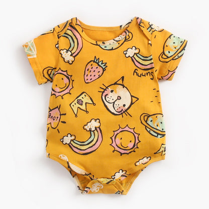Cartoon Triangle Climbing Baby Romper – Unisex