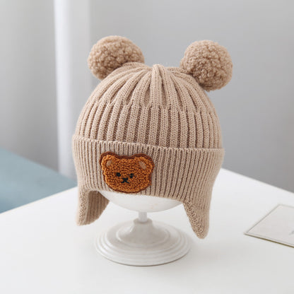 Baby Bear Ear Knit Beanie Hat