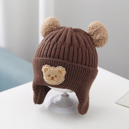 Baby Bear Ear Knit Beanie Hat