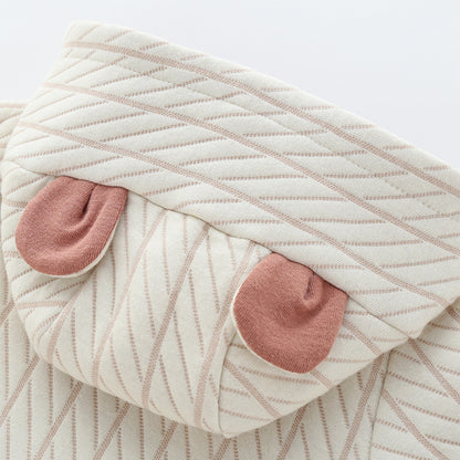 Hooded Long‑Sleeve Jumpsuit with Bear Ears
