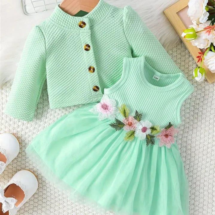 Baby Girl Floral Princess Dress Set