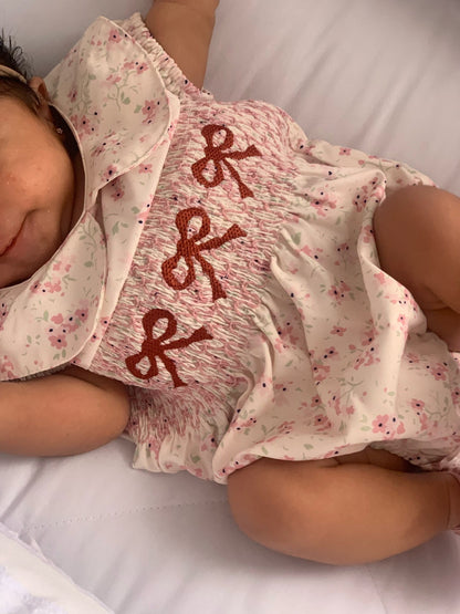 Baby Girl Floral Romper – Lightweight Summer One-Piece with Easy Button Closure