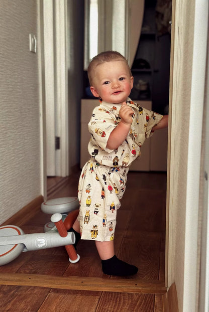 Toddler Boys Cartoon Shirt and Shorts Set