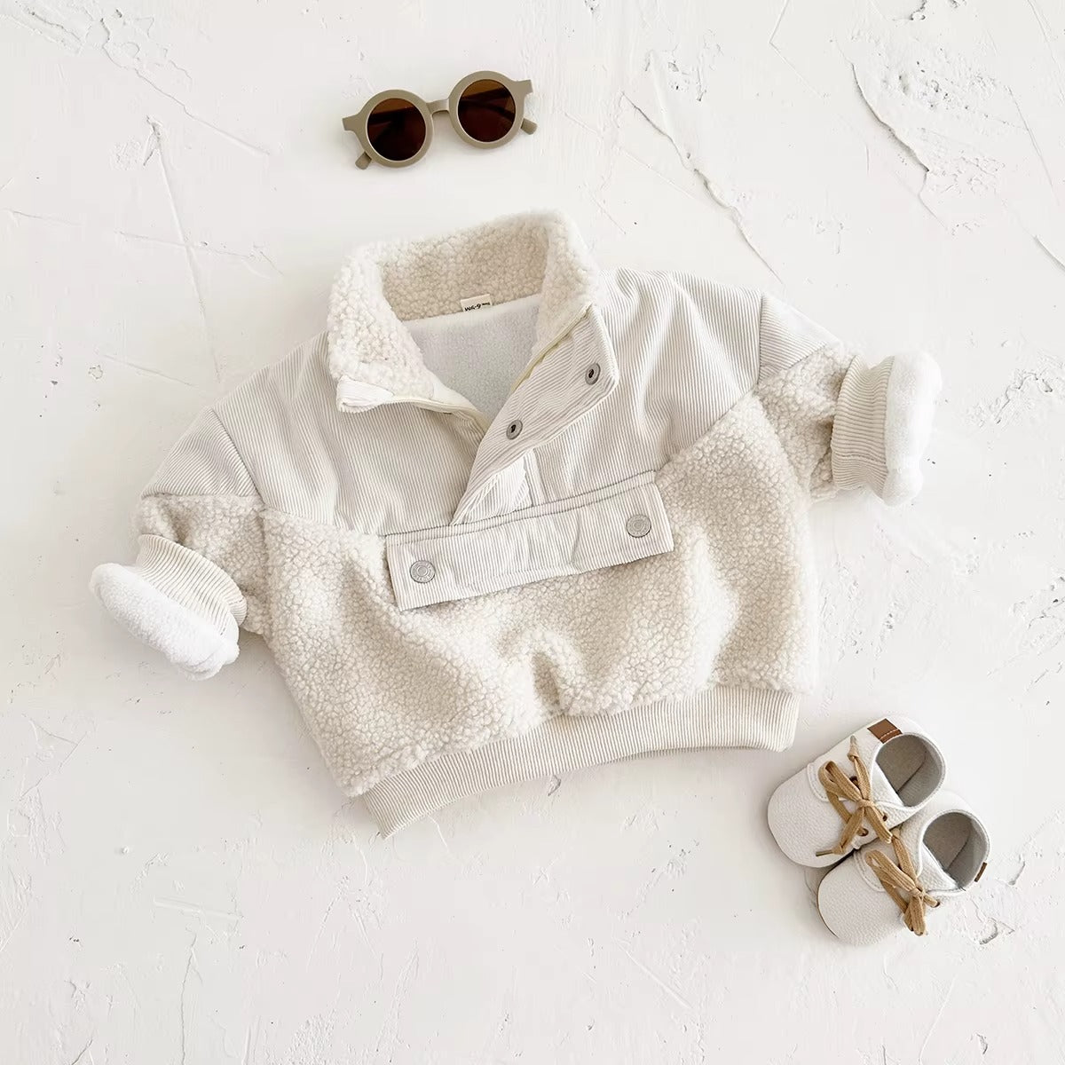 Baby & Toddler Teddy Fleece Pullover Jacket