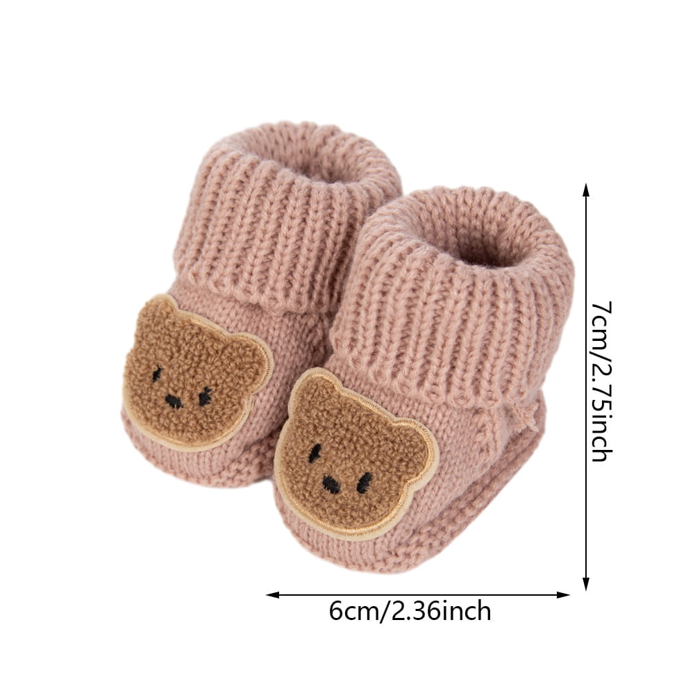 Baby Bear Booties Knit Socks