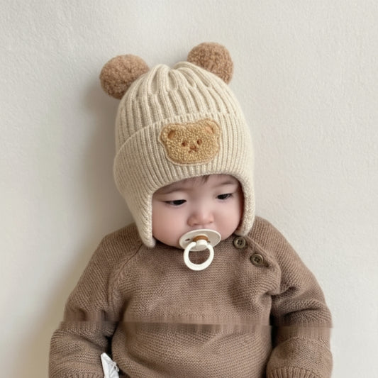 Baby Bear Ear Knit Beanie Hat
