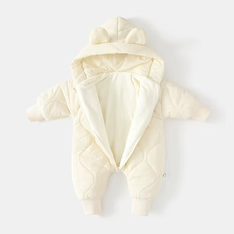 Baby Bear Ear Winter Snowsuit Romper