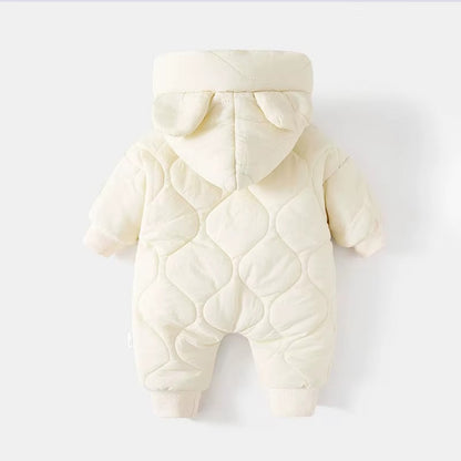 Baby Bear Ear Winter Snowsuit Romper