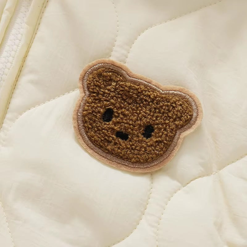 Baby Bear Ear Winter Snowsuit Romper