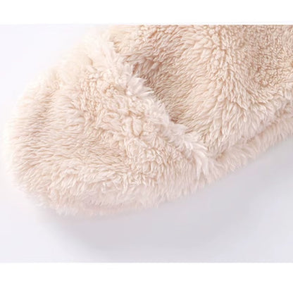 Baby Bear Heart Patch Hooded Fleece Romper