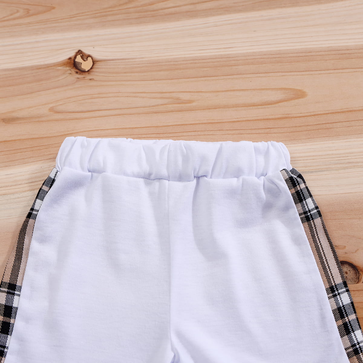 Baby Bear Plaid T-shirt & Shorts Outfit Set