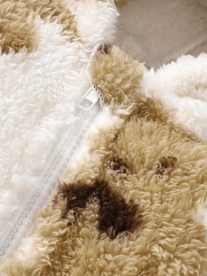 Baby Bear Plush Hooded Romper