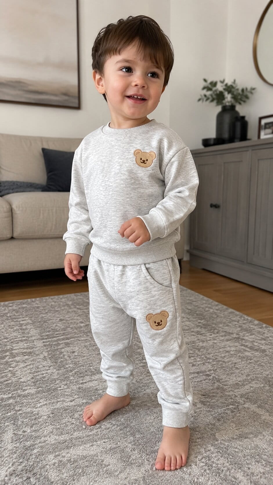 Baby Bear Sweatshirt Set – Soft 2-Piece Outfit