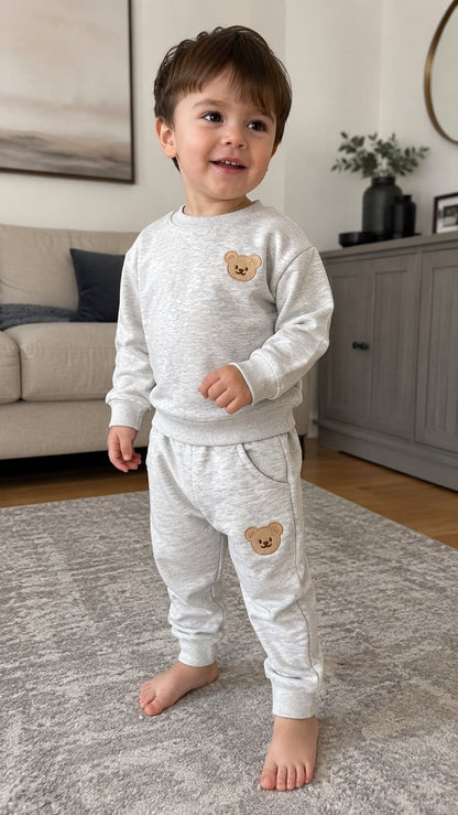Baby Bear Sweatshirt Set – Soft 2-Piece Outfit