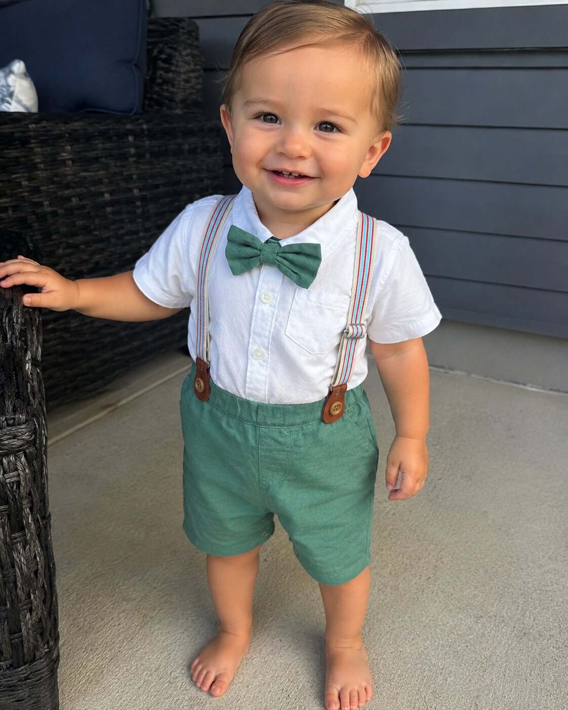 Baby Bow Tie & Romper Set
