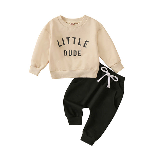 Baby Boy Little Dude Outfit Set