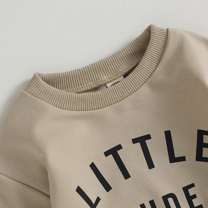 Baby Boy Little Dude Outfit Set