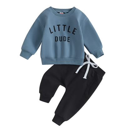 Baby Boy Little Dude Outfit Set