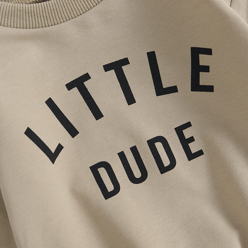 Baby Boy Little Dude Outfit Set