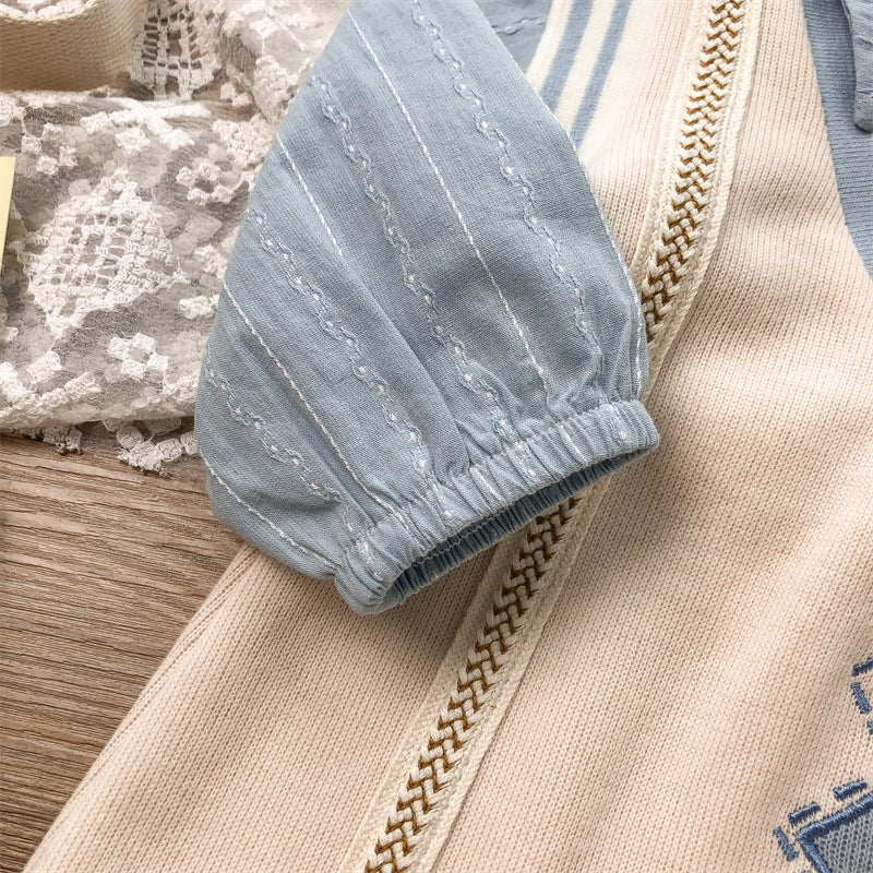 Baby Boy Long Sleeve Jumpsuit with Bowtie