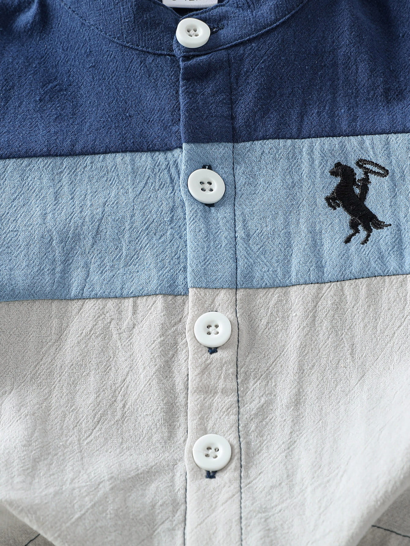 Baby Boy Stripe Panel Outfit – Breathable Cotton Shirt and Shorts Set