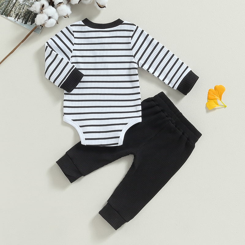 Baby Boy Striped Romper Set