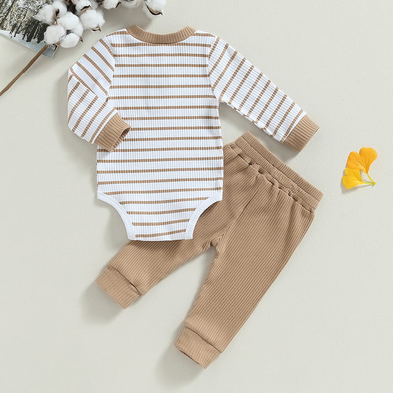 Baby Boy Striped Romper Set