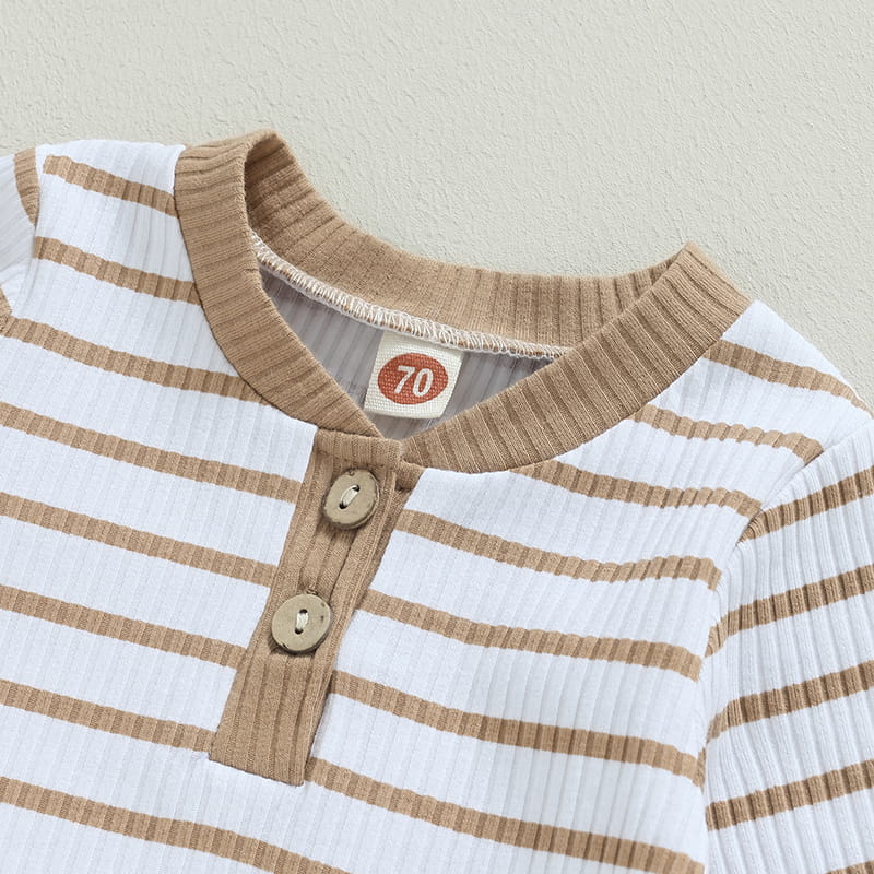 Baby Boy Striped Romper Set