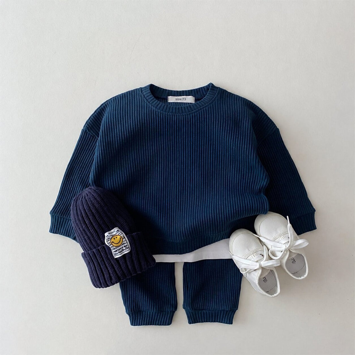 Baby Cotton Waffle Tracksuit Set