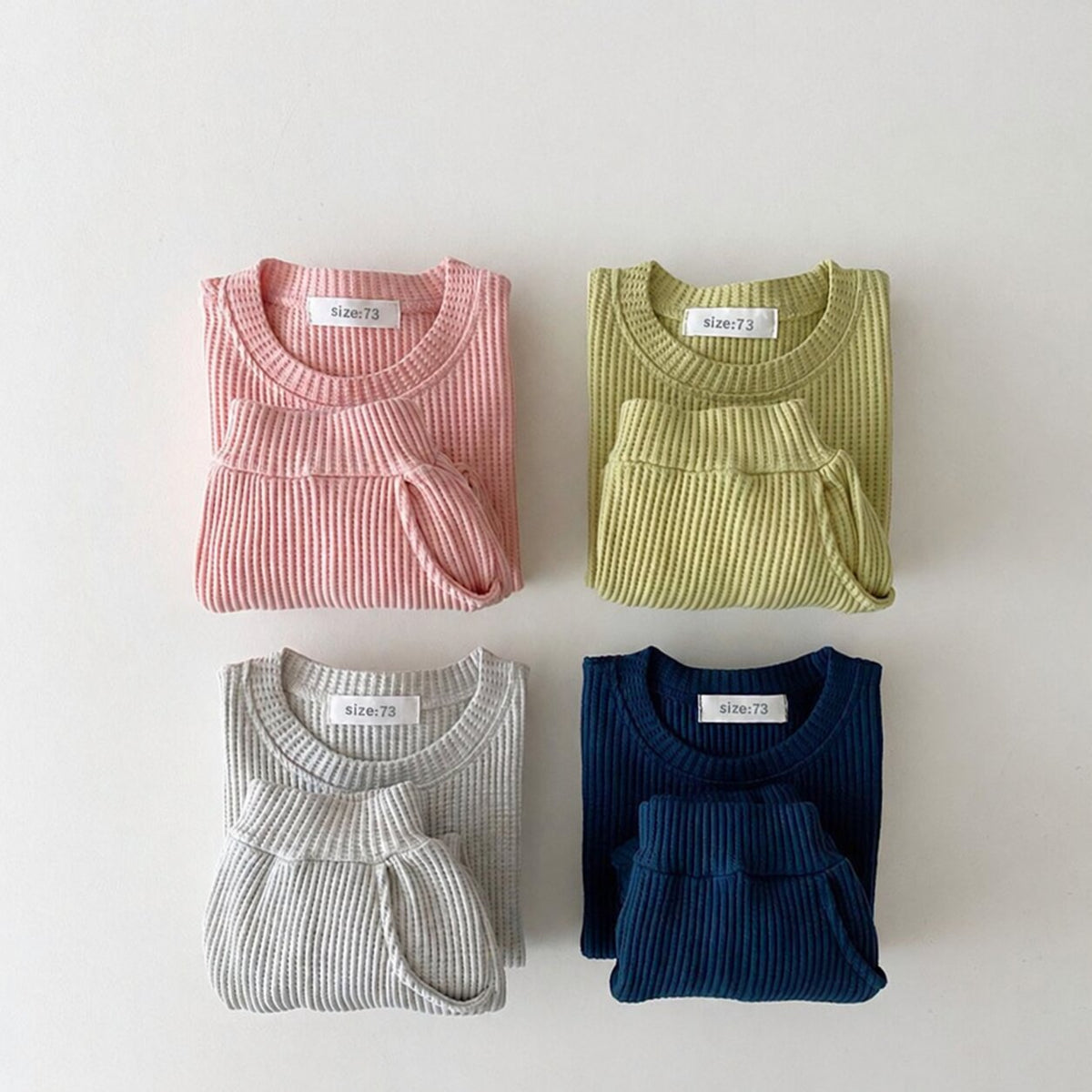 Baby Cotton Waffle Tracksuit Set